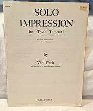 Impressão solo para dois Timpani por Vic Firth - Pontuação vintage Carl Fischer, usado comprar usado  Enviando para Brazil