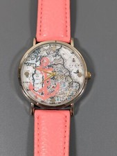 Relógio âncora náutico feminino Genebra couro rosa tom dourado viagem costeira comprar usado  Enviando para Brazil