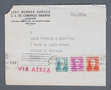 MayfairStamps Brasil São Paulo to Chicago IL Air Mail Cover aat_81319, usado comprar usado  Enviando para Brazil