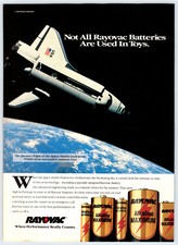 1992 RAYOVAC BATTERY SPACE SHUTTLE Vintage 8"X11" Magazine Ad 1990's M643 comprar usado  Enviando para Brazil
