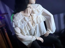 Romantische chiffon bluse gebraucht kaufen  Bennewitz