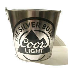 Balde de gelo Coors Light The Silver Bullet metal cerveja asa de frango alça lixeira comprar usado  Enviando para Brazil
