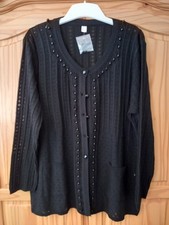 Schwarze strickjacke größer gebraucht kaufen  Emmerthal