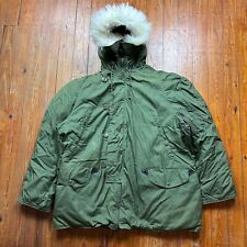 Parka militar vintage para clima frío extremo tipo N-3B para hombre talla XL capucha de piel segunda mano  Embacar hacia Argentina