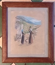 Tableau aquarelle originale d'occasion  Bardos
