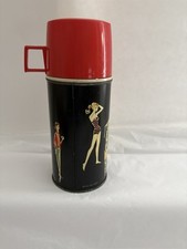 1962 BARBIE 8" garrafa térmica de metal com tampa térmica vermelha e tampa, 10 oz., Holtemp comprar usado  Enviando para Brazil
