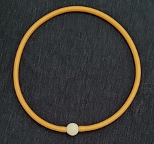 ITALIANISSIMO Colar de Contas de Vidro Murano Branco TUBINO Gargantilha Bronzeada de Silicone ITÁLIA comprar usado  Enviando para Brazil