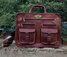 Bolsa satchel masculina vintage couro mensageiro negócios laptop mala maleta comprar usado  Enviando para Brazil