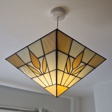 Tiffany style amber for sale  KING'S LYNN