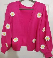 Floral knitted cardigan for sale  SOUTHAMPTON