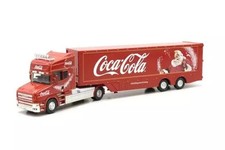 Caixa de reboque Scania T cabine Coca Cola X-MAS modelo fundido vermelho em escala 1/76 comprar usado  Enviando para Brazil
