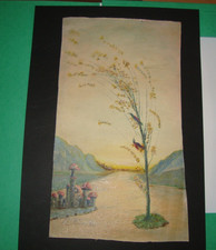 Quadro miniatura olio su tela 20.5x37,cm funghi uccelli fantasy Giovanni Cinelli comprar usado  Enviando para Brazil