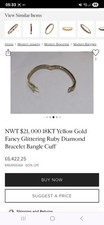 Yellow gold bracelet for sale  NORTHOLT