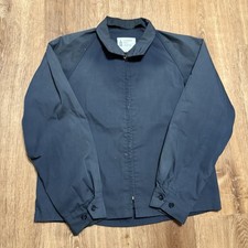 Jaqueta masculina vintage London Fog 42 azul com zíper bombardeiro cropped boxy talon zíper anos 70 comprar usado  Enviando para Brazil