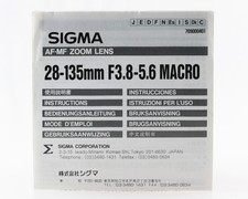Bedienungsanleitung sigma zoom gebraucht kaufen  Filderstadt