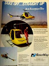 Usado, 1972 Rotor Way Scorpion Too Helicóptero Impressão Original Anúncio 8,5 X 11" comprar usado  Enviando para Brazil