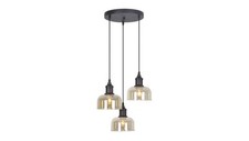 Lampa wisząca DORO, szklane klasyczne klosze na E27, w kolorze czarnym K-JSL-120, używany na sprzedaż  PL