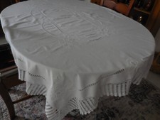 Tischdecke hohlsaumstickerei 1 gebraucht kaufen  Straelen
