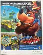 BANJO KAZOOIE PORCAS E PARAFUSOS - 2008 página inteira anúncio de revista do Reino Unido XBOX 360 comprar usado  Enviando para Brazil