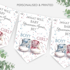 Gender reveal bunting for sale  NORWICH