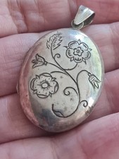 Silver oval locket for sale  BIRMINGHAM