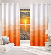 Orange blackout curtains for sale  Purlear