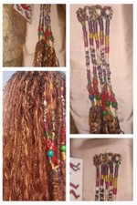 Usado, Extensões sintéticas Dread (conjunto) feitas à mão/final único Boho Locs & tranças cabelo comprar usado  Enviando para Brazil