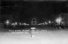 Cartão postal Roundup Montana Main St at Night luzes de rua elétricas 1916 RPPC CÓPIA comprar usado  Enviando para Brazil
