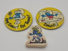Os Smurfs Vintage 1979 Emblemas Botões Pinos X2 PLUS x1 Borracha Smurfette comprar usado  Enviando para Brazil