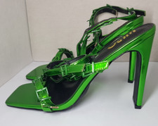 Green patent sandals for sale  WARRINGTON