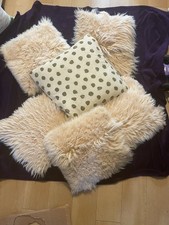 Sheepskin polkadot cushions for sale  BRIGHTON
