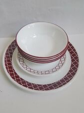 12pc corelle crimson for sale  Warrington