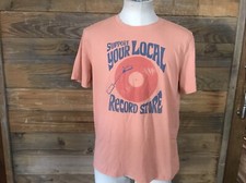 Camiseta masculina gráfica manga curta Old Navy laranja loja de discos local grande comprar usado  Enviando para Brazil
