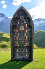 Antique arch stained for sale  Payson