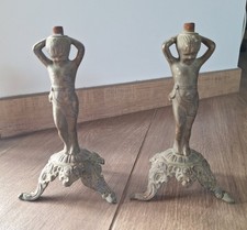 Anciens bougeoirs tripode d'occasion  Prissé