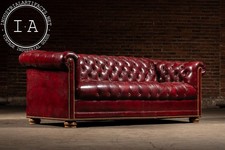 Tufted leather chesterfield for sale  USA