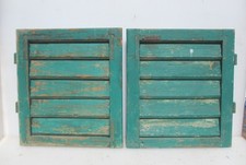 Usado, Persianas francesas antigas de madeira européia vintage madeira par antigo 17,75"H comprar usado  Enviando para Brazil