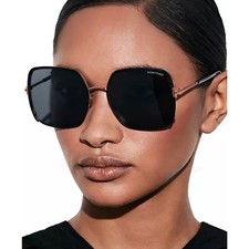 Óculos de sol Tom Ford Raphaela estojo 1006 preto dourado grande designer oversized comprar usado  Enviando para Brazil