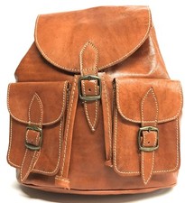 MOCHILA DE CUERO  MARRON 100 % PIEL GENUINA, usado comprar usado  Enviando para Brazil