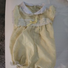 Usado, Vestido Romper TAGGED Vintage 1985 Hasbro Bebê Real Amarelo Seersucker Listrado de Renda comprar usado  Enviando para Brazil
