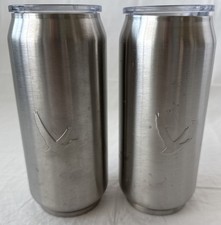 Usado, 2 copos de refrigerante isolados de aço inoxidável escovado Grey Goose Vodka lata 6,5 pol comprar usado  Enviando para Brazil
