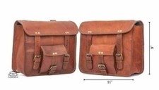Bolsa de couro real para motocicleta bolsa lateral de couro com dois alforjes bolsa de bicicleta comprar usado  Enviando para Brazil