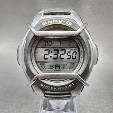 Relógio Casio Baby-G Feminino 42mm Digital Tom Prata Alarme Chrono MSG-133 Novo Batt comprar usado  Enviando para Brazil