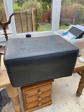 Black leather ottoman for sale  FORDINGBRIDGE