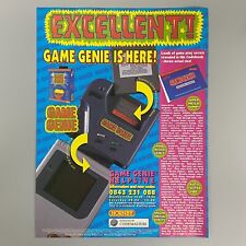 GAME GENIE VIDEOGAME CHEAT CARTUCHO CODEMASTERS 1993 VINTAGE ANÚNCIO RETRÔ comprar usado  Enviando para Brazil