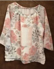 Blouse blanche fleurs d'occasion  Bourg-de-Thizy