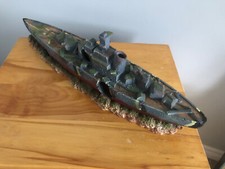 DECORAÇÃO DE AQUÁRIO - NAVIO DE GUERRA ALEMÃO "BISMARCK" NAUFRÁGIO - RESINA - NOVO comprar usado  Enviando para Brazil