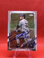 Usado, Bola de beisebol Christian Yelich 2021 Topps Chrome assinada Milwaukee Brewers #18 MVP comprar usado  Enviando para Brazil