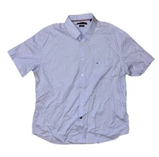 CAMISA MASCULINA 17 1/2 TOMMY Hilfiger azul claro GG ajuste regular botão curto frontal comprar usado  Enviando para Brazil