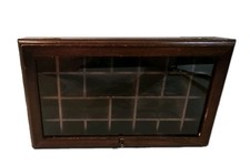 Vitrine de parede de madeira vintage prateleira bugigangas porta de vidro mini armário curioso MCM comprar usado  Enviando para Brazil